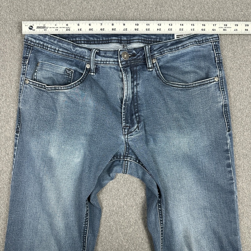Buffalo David Bitton Axel Slim Stretch Jeans Mens 34x30 Blue Medium Wash Denim - Picture 4 of 9